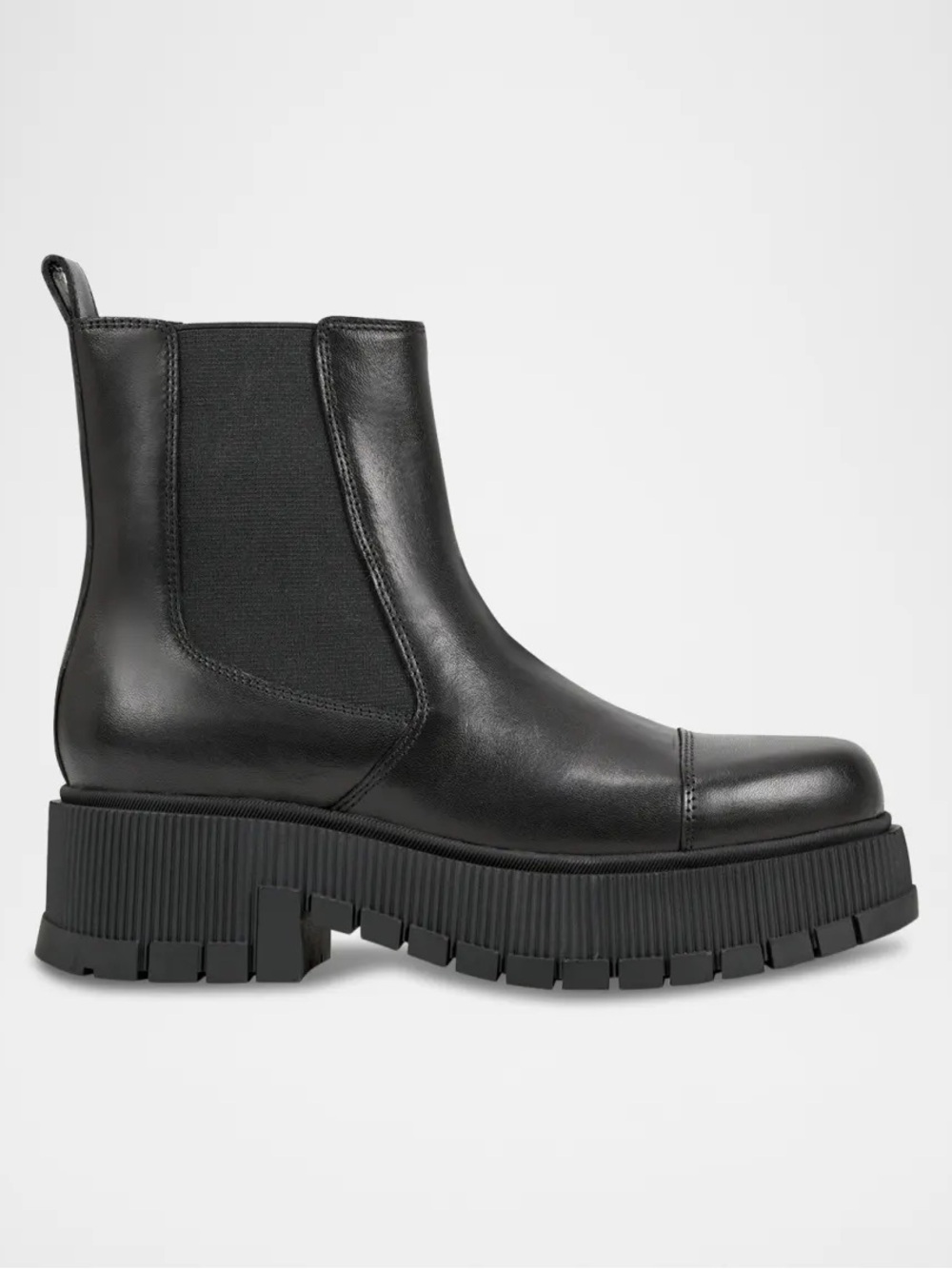 Marc Fisher Women's Black Leather Platform Chelsea Boot